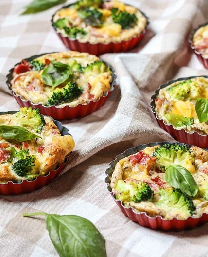 Egg Broccoli + Turkey Muffins