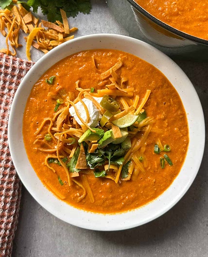 Creamy Chicken Tortilla Soup