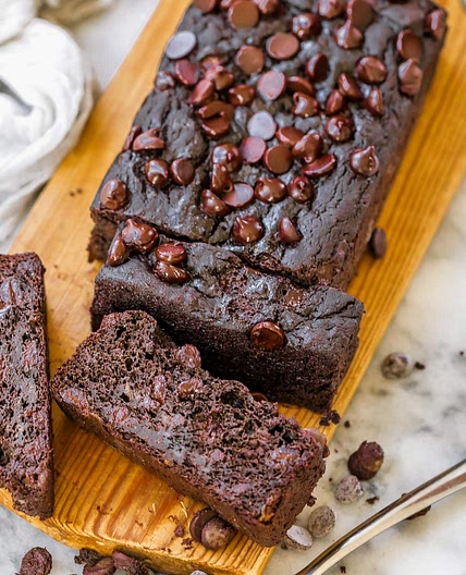 Chocolate Oat Flour Banana Bread
