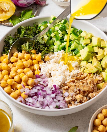 Cucumber Chickpea Salad