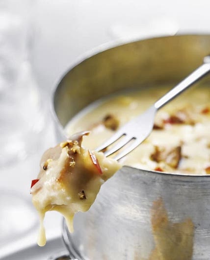 Apfel-Baumnuss-Fondue