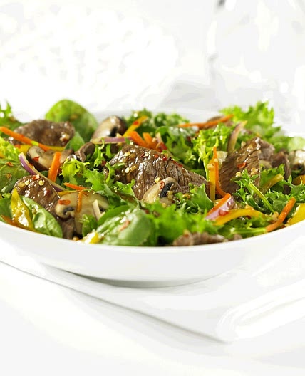 Warm Orange Beef Salad