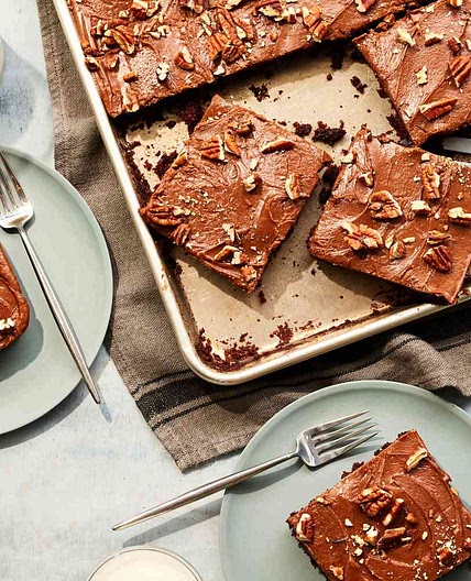 Texas Sheet Cake With Fudge Icing