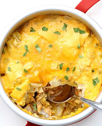 Instant Pot Chicken Enchiladas Casserole