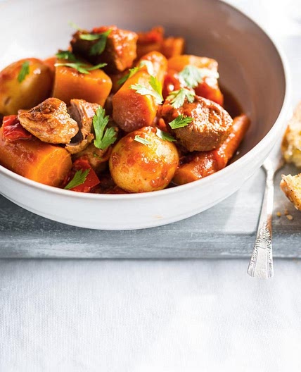 Pressure Cooker Pork Stew with Fall Vegetables