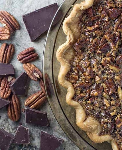 FODMAP IT!™ Chocolate Pecan Pie with Whiskey