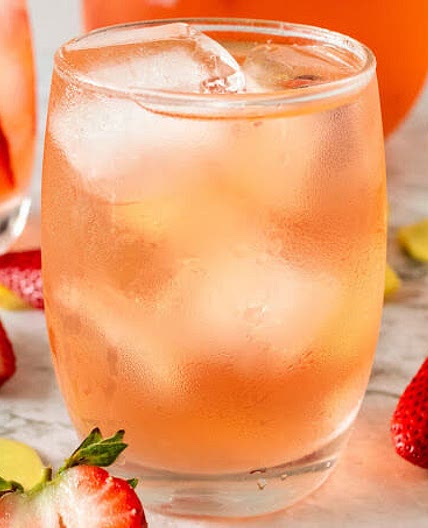 Strawberry Ginger Switchel (electrolyte drink, easy ferment)