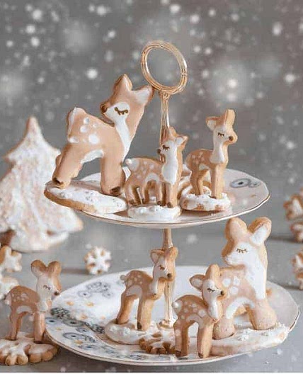 Orange Christmas Sugar Cookies - Fawns and Snowflakes