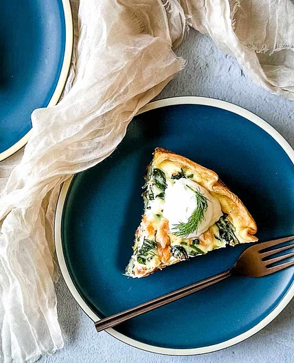 Smoked Salmon and Spinach Quiche