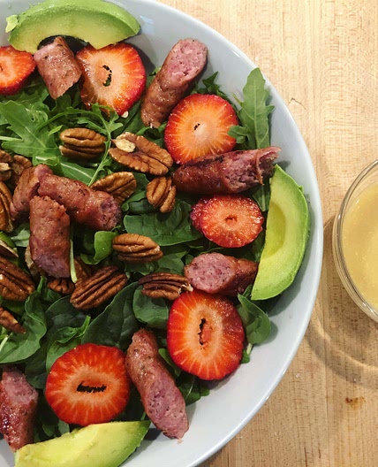 Maple Pecan Breakfast Sausage Salad