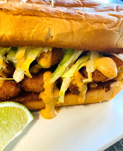 Caribbean Jerk Shrimp Po Boys