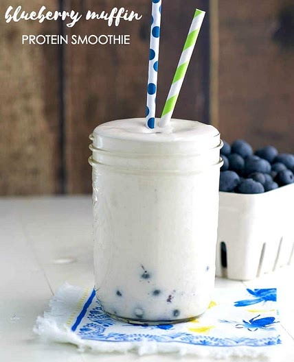 Blueberry Muffin Protein Smoothie