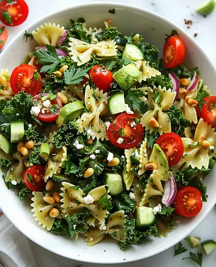Mediterranean Kale Pasta Salad