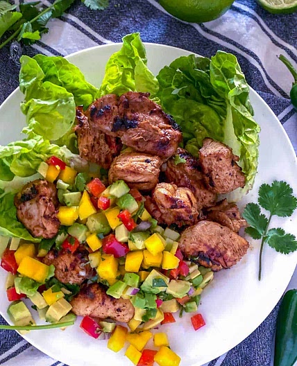Spicy Mexican Grilled Chicken with Nectarine Salsa