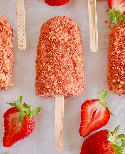 Homemade Strawberry Shortcake Ice Cream Bars Recipe