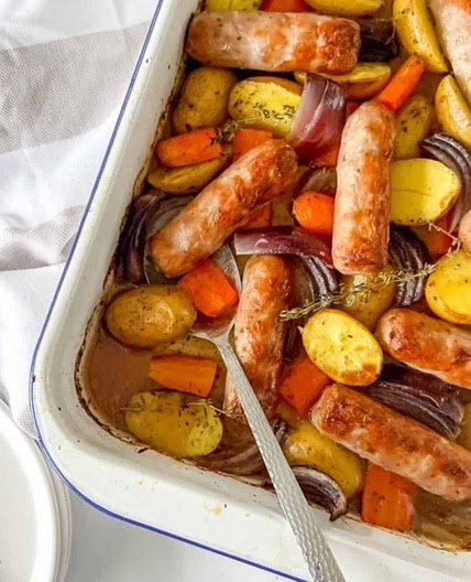 Easy Sausage Tray Bake