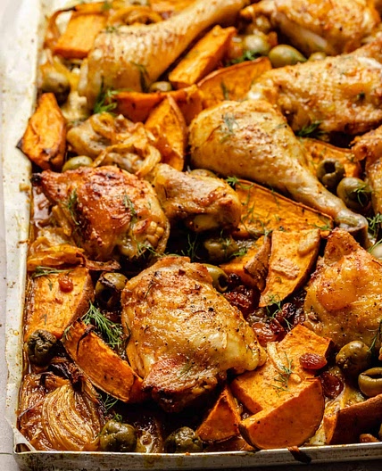 Sheet Pan Moroccan-Inspired Chicken