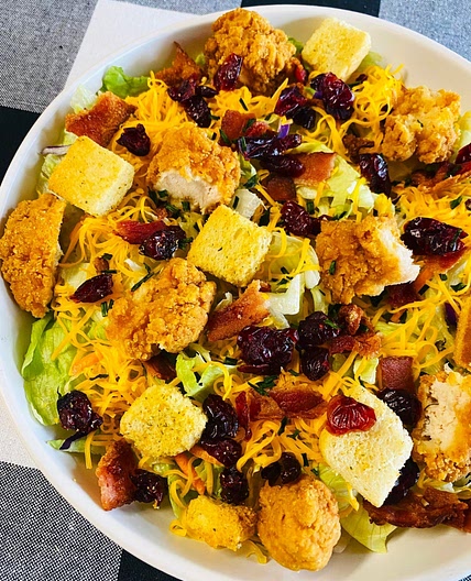 Air Fryer Crispy Chicken Salads