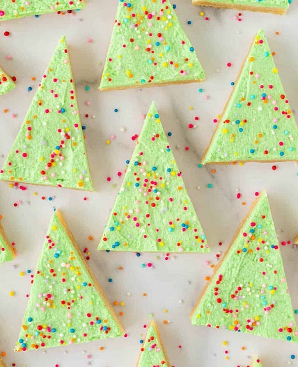 Christmas Tree Sugar Cookie Bars
