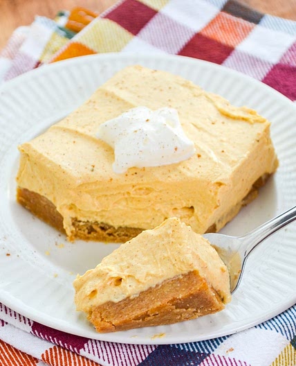 No Bake Pumpkin Cheesecake Bars