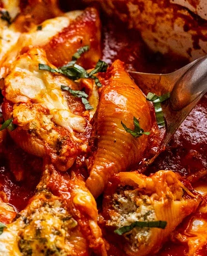 Spinach Ricotta Stuffed Shells (Conchiglioni)