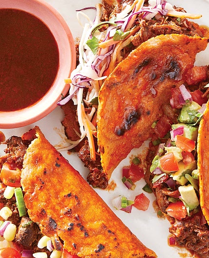 Birria-Inspired Braised Lamb Tacos