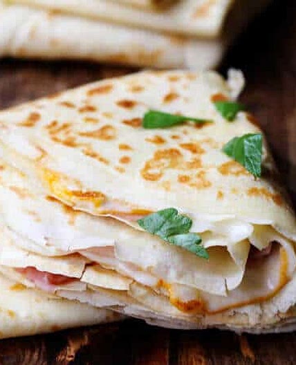 Ham and Cheese Crepes