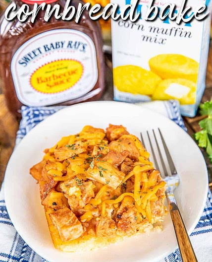 BBQ Chicken Cornbread Bake