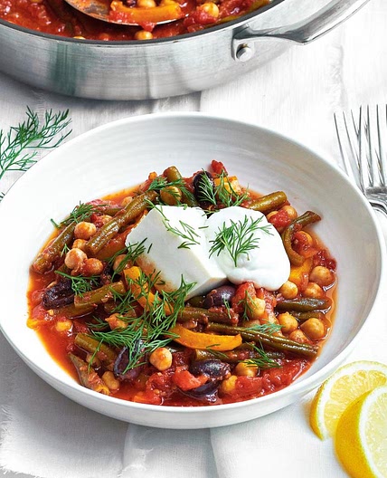 Tofu mou soyeux et légumes confits à la tomate