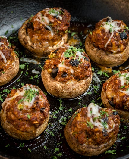 Venison Stuffed Mushrooms