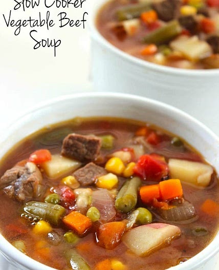 Slow Cooker Vegetable Beef Soup
