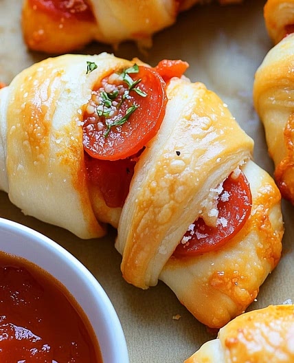 Pepperoni Pizza Crescent Rolls