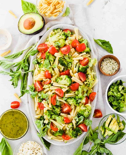 Feta Pesto Pasta Salad