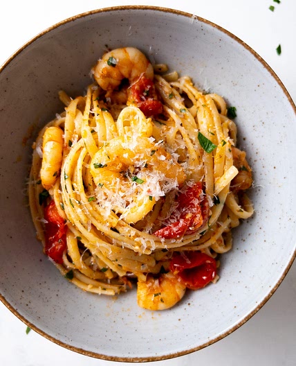 Spicy Garlic Shrimp Pasta