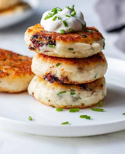 Easy Vegan Potato Pancakes From Mashed Potatoes