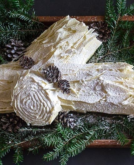 Low FODMAP White Chocolate Bûche de Noël