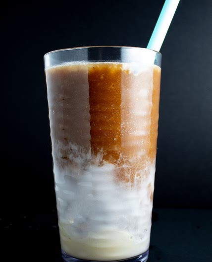 Keto Iced Coffee with Keto Sweetened Condensed Milk and Coconut Milk