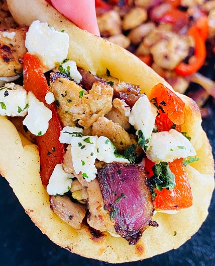 Blackstone Greek Chicken Tacos