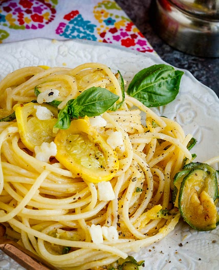 Summer Zucchini Squash Carbonara