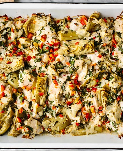 Spinach Artichoke Chicken Bake