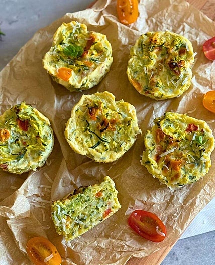 5-Ingredient Zucchini Egg Muffins (No Flour, Gluten-Free Breakfast!)