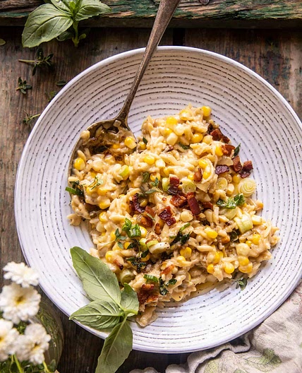 One Pot Cheesy Creamed Corn Orzo