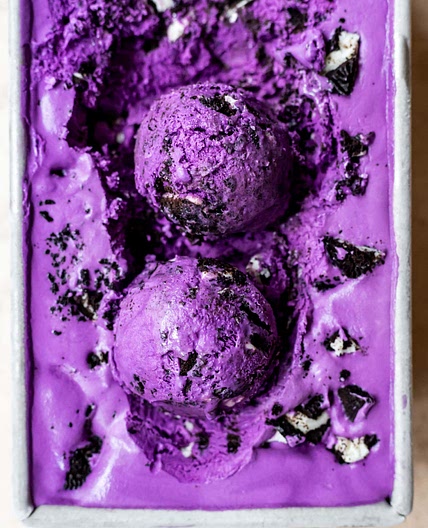 No Churn Ube Oreo Ice Cream