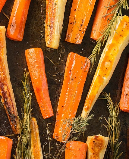 Honey Roasted Carrots and Parsnips