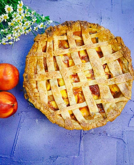 HONEY PEACH PIE (HOMEMADE)