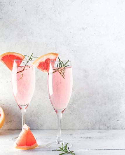 Low Carb Lavender Grapefruit Mimosa
