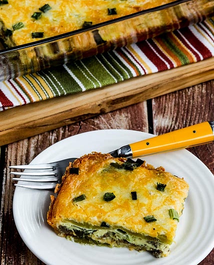 Cheesy Sausage and Green Chile Breakfast Bake