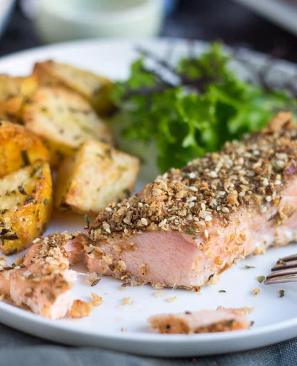 Dukkah-Crusted Baked Salmon Fillets
