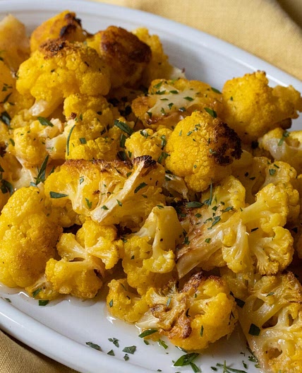 Roasted Cauliflower with Lime Dressing