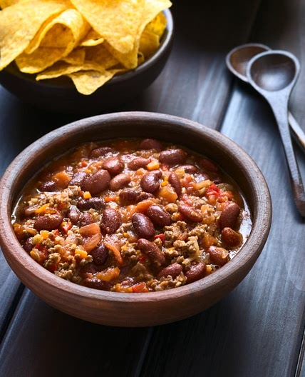 Pressure cooked bean chilli